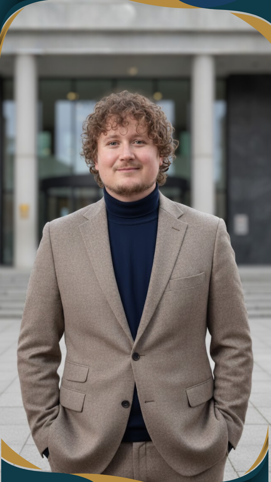 rm wiebing 2 insta post size Image of Ron Wiebing in a brown suit